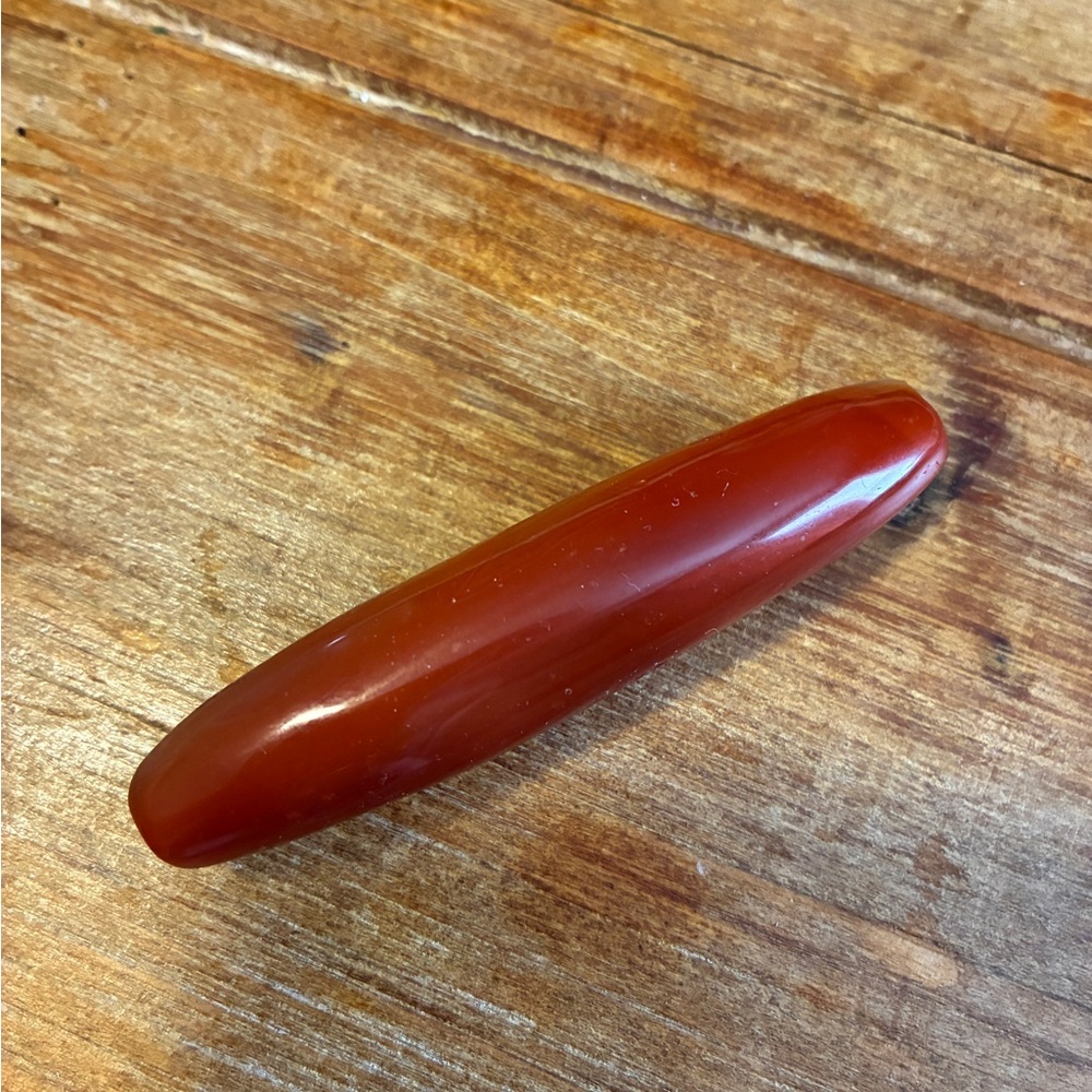 Carnelian Amulet Vintage Red Agate 3” Focal Bead - Picture 6 of 7